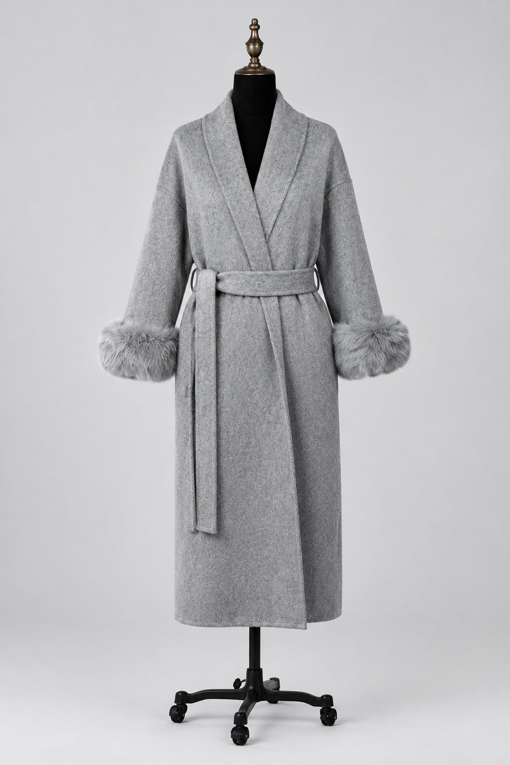 The Alessia fur-collar wool coat