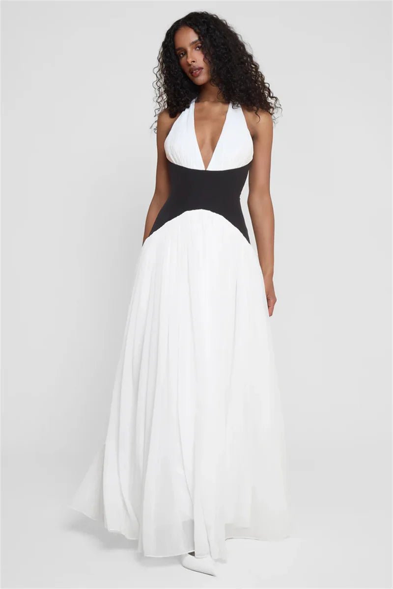 Classy Halter Corset Maxi Dress - GoSobiShop Boutique