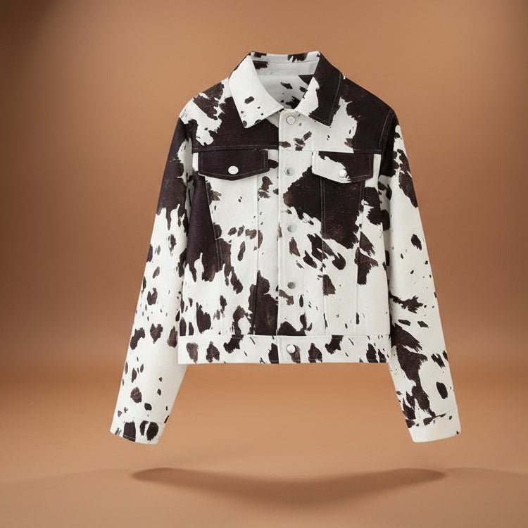 Cow print jacket fall tops fall jacket - GoSobiShop Boutique