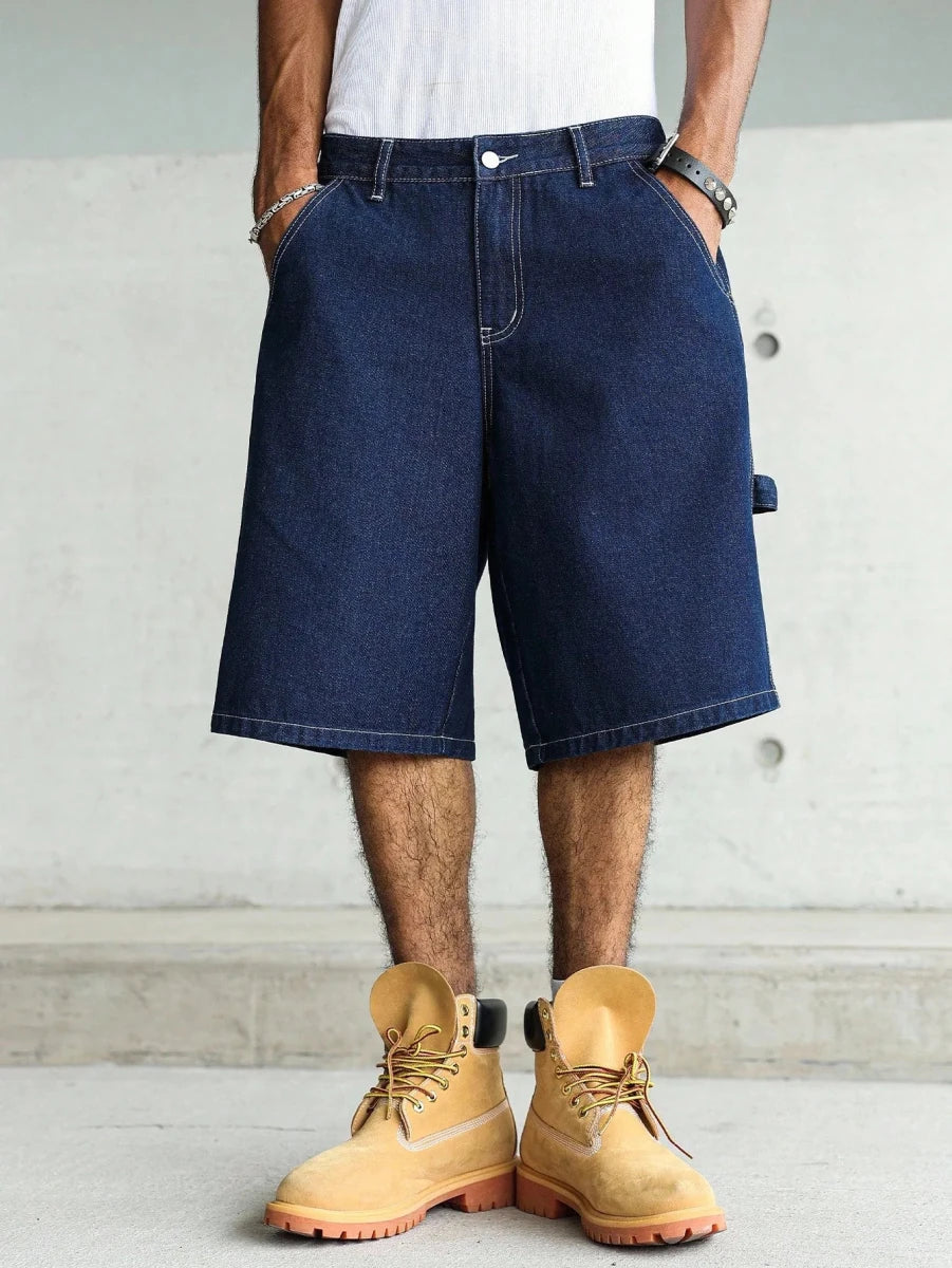 Denim baggy cargo big boy jorts. - GoSobiShop Boutique