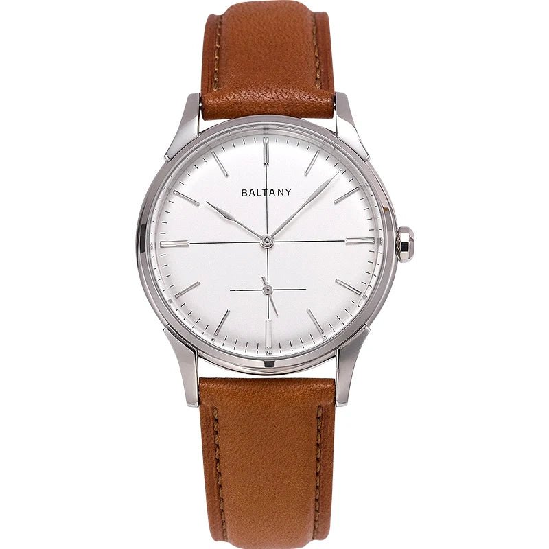 Men Automatic Watch 38.5mm Manual Winding Mechanical Wristwatch 50m Waterproof Small Second Dial.