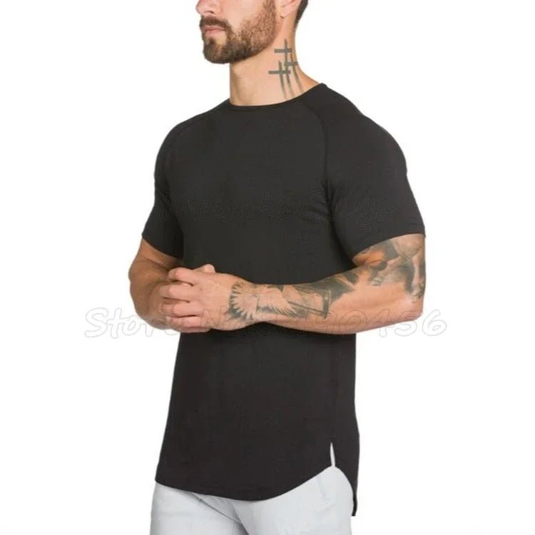 Fitness shirt muscle tees round neck - GoSobiShop Boutique