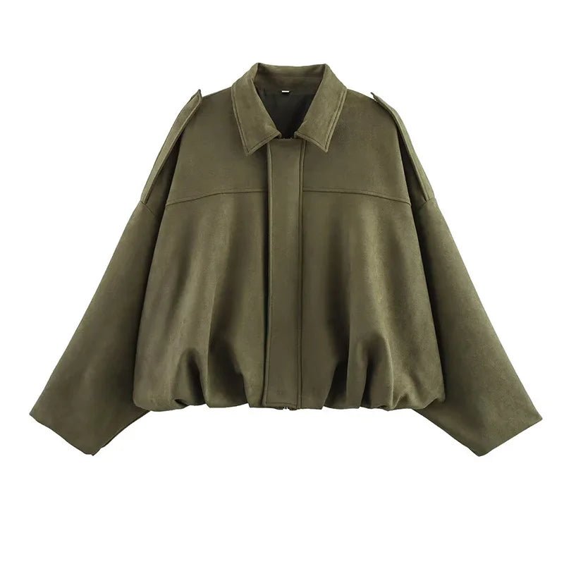 Loose sleeves chic bomber jacket. - GoSobiShop Boutique