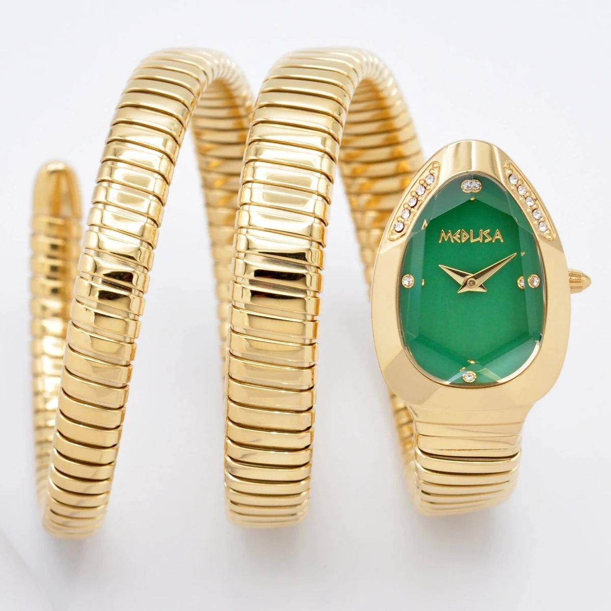 MED Greek snake bracelet diamond wristwatch. - GoSobiShop Boutique