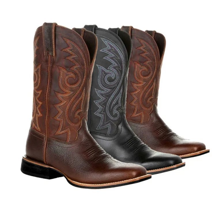 Mid Calf Western Cowboy Boots - GoSobiShop Boutique