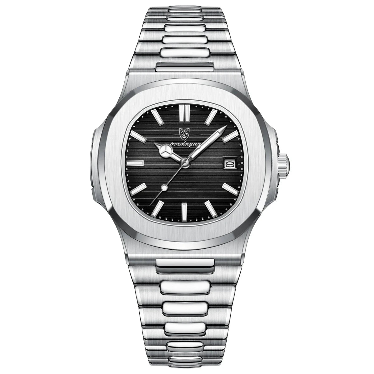 POEDAGAR Puerto Banus Watch Business Waterproof Stainless Steel Square Quartz - GoSobiShop Boutique