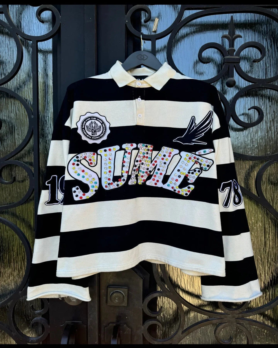 Striped colorful streetwear sweater. - GoSobiShop Boutique