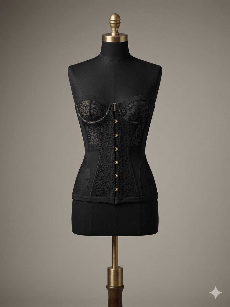 Tala Sculpt Lace Corset Top – Strapless Structured Bustier with Hook & Eye Closure - GoSobiShop Boutique