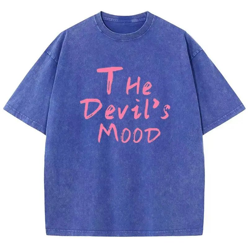 The devil's mood washed oversized tees - GoSobiShop Boutique