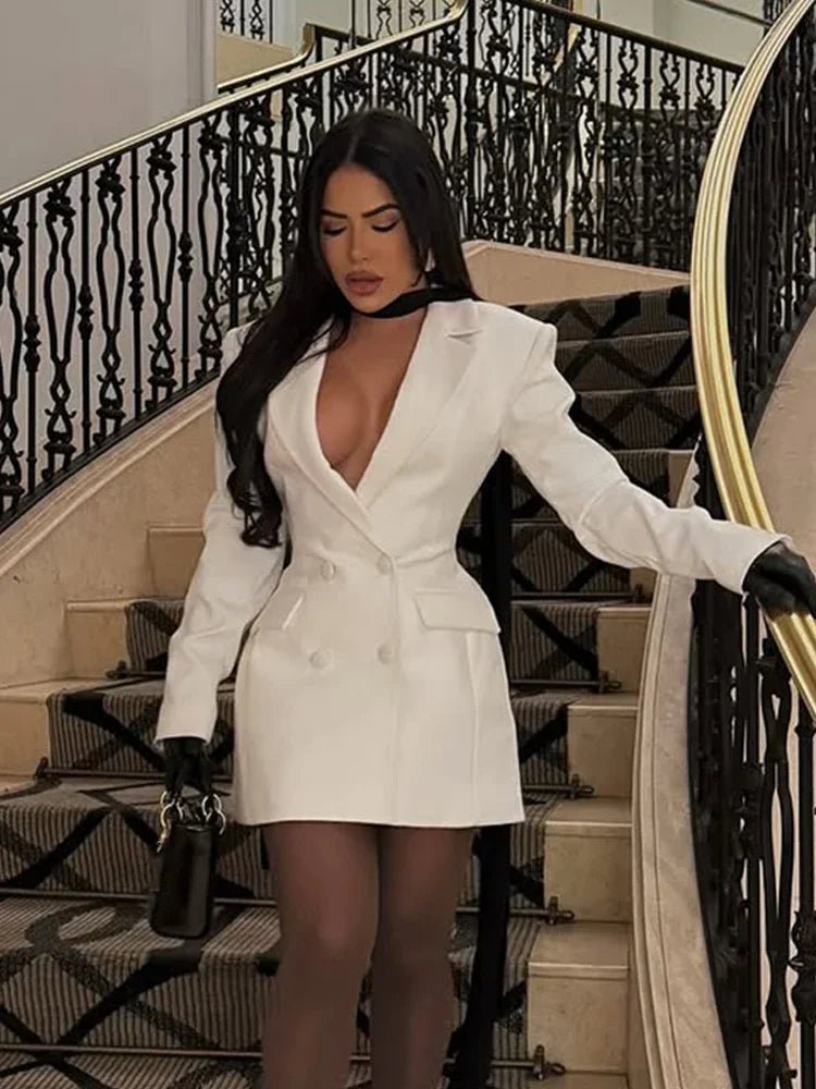 Veta elegant buttoned blazer dress. - GoSobiShop Boutique
