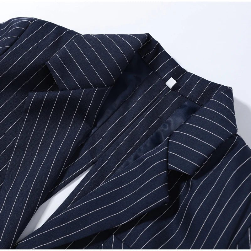 Zartota Trafalgar pinstripe Blazer with tailored trousers set. - GoSobiShop Boutique