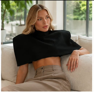 Tania cropped shawl top.