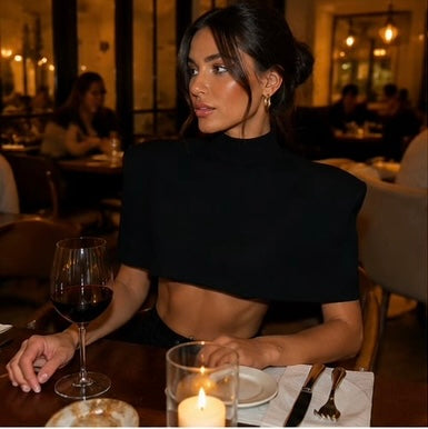Tania cropped shawl top.