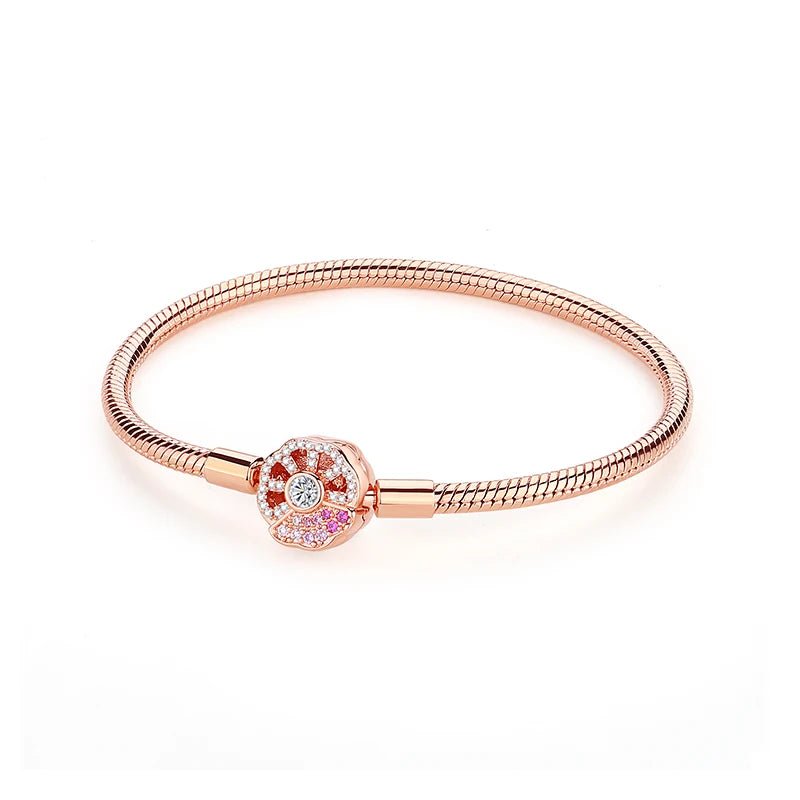 925 Sterling Silver Bracelets Bangles Love Heart Clip Charms Beads Snake Chains. - GoSobiShop Boutique