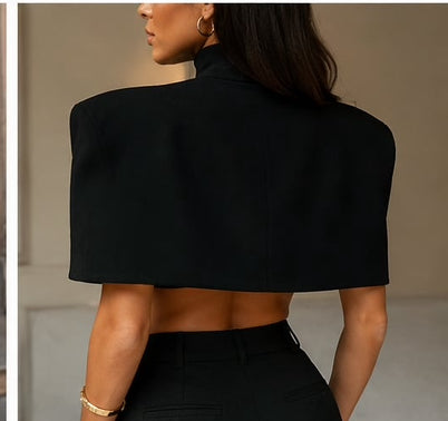 Tania cropped shawl top.