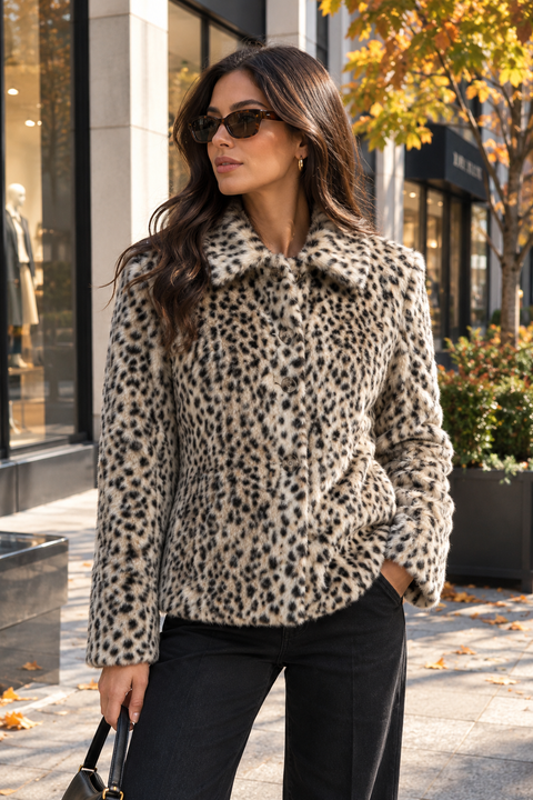 The Leopard Luxe Faux Fur Coat
