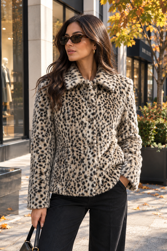 The Leopard Luxe Faux Fur Coat