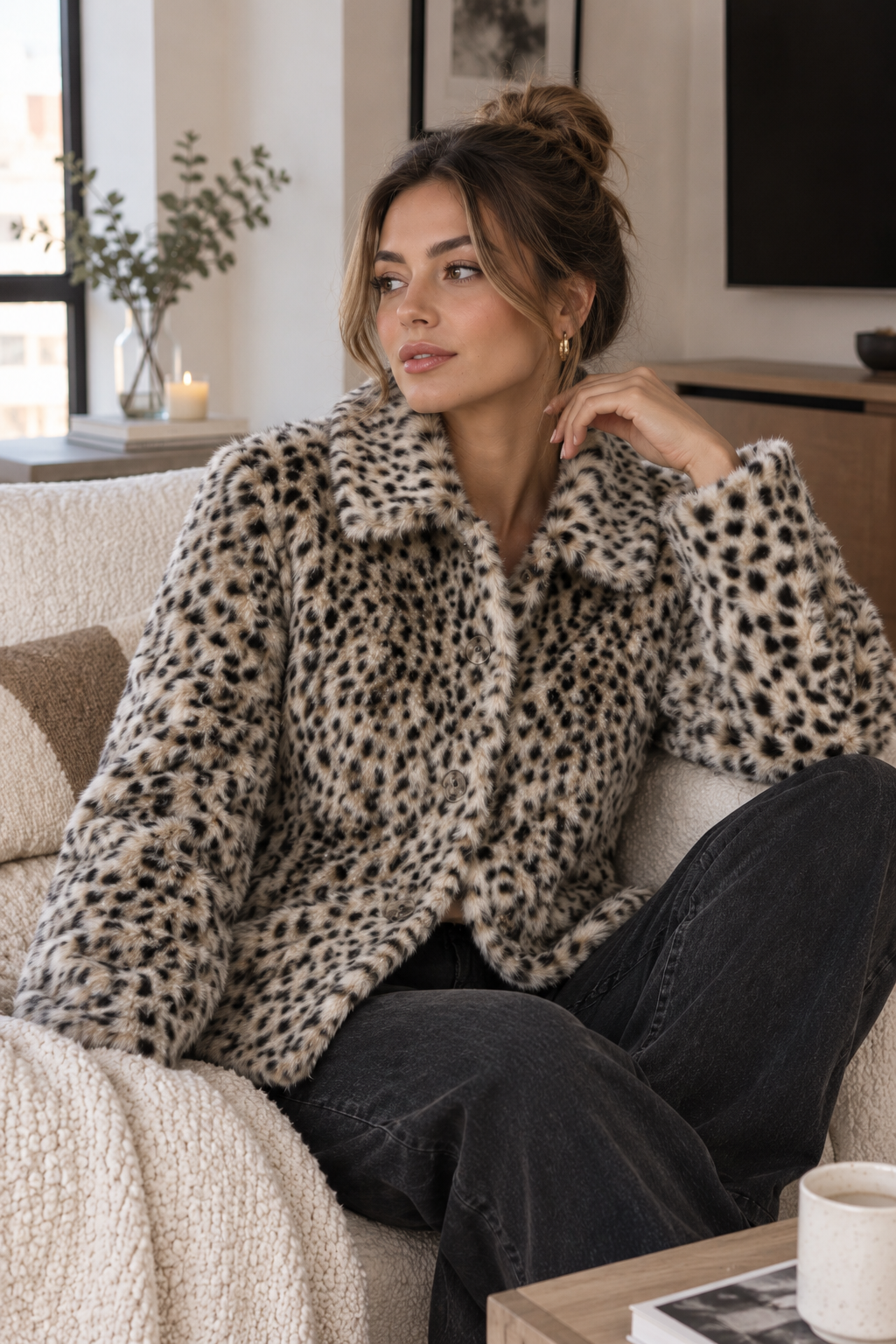 The Leopard Luxe Faux Fur Coat