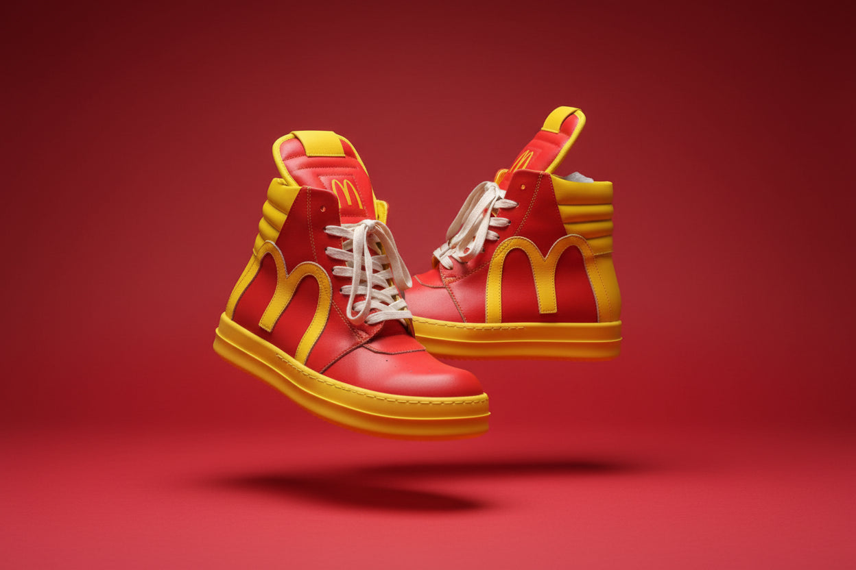 Red and Yellow McDonald's haunted burger geobaskets.