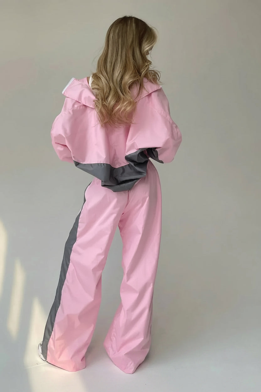women's two piece set, women's matching set, color block two piece set, women's tracksuit, women's zip up jacket set, women's pants set, women's streetwear set, color block tracksuit women, women's casual two piece outfit, women's sporty set, women's matching pants outfit, women's jacket and pants set, zip up tracksuit women, straight leg pants set women, high waisted pants set, women's athleisure set, women's travel outfit set, airport outfit women, casual matching set women, streetwear outfit women, color