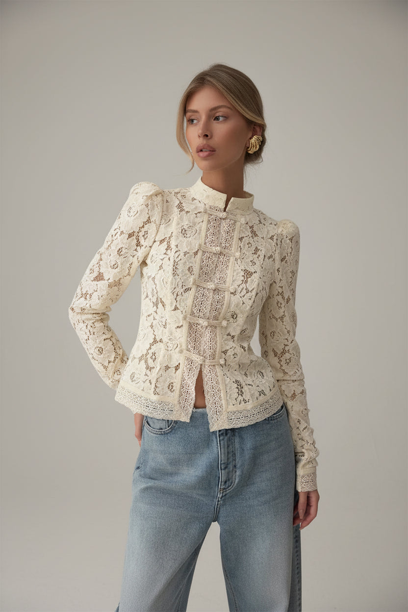 women's lace blouse

embroidered lace top

floral embroidery blouse

vintage inspired blouse

elegant women's blouse

frog button blouse

lace long sleeve top

dressy casual blouse

women's embroidered shirt

romantic lace blouse

feminine fashion top

special occasion blouse

spring fashion blouse

elegant lace shirt

women's statement blouse

embroidered floral top

lace fashion blouse

chic women's clothing

boutique women's tops

vintage style lace blouse