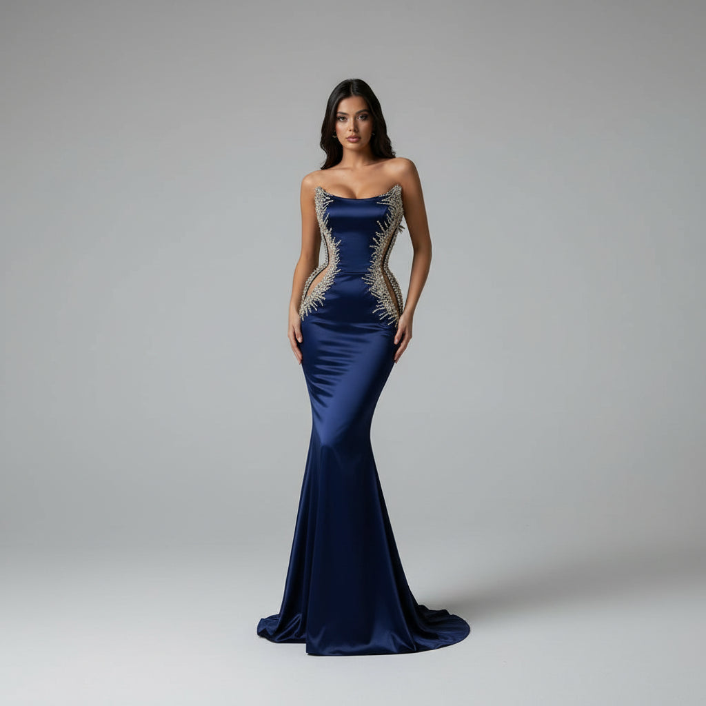 monica mermaid gown, rhinestone mermaid dress, satin mermaid gown, rhinestone evening dress, strapless evening gown, strapless mermaid dress, satin formal dress, rhinestone formal gown, elegant evening gown, luxury evening dress, beaded evening gown, sparkling mermaid dress, formal gown for women, plus size formal gown, plus size mermaid dress, plus size evening gown, plus size prom dress, strapless prom dress, mermaid prom gown, formal wedding guest dress, black tie evening gown, gala dress for women, grad