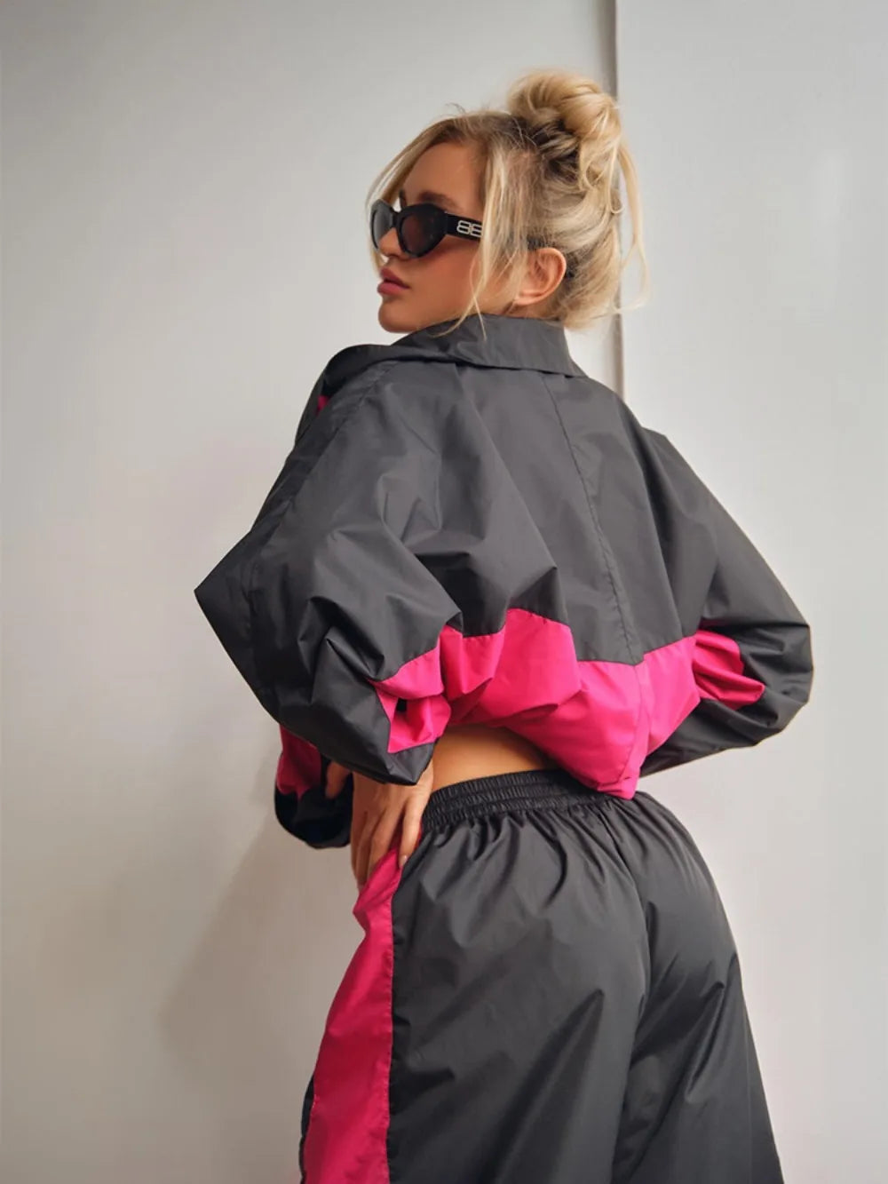 women's two piece set, women's matching set, color block two piece set, women's tracksuit, women's zip up jacket set, women's pants set, women's streetwear set, color block tracksuit women, women's casual two piece outfit, women's sporty set, women's matching pants outfit, women's jacket and pants set, zip up tracksuit women, straight leg pants set women, high waisted pants set, women's athleisure set, women's travel outfit set, airport outfit women, casual matching set women, streetwear outfit women, color