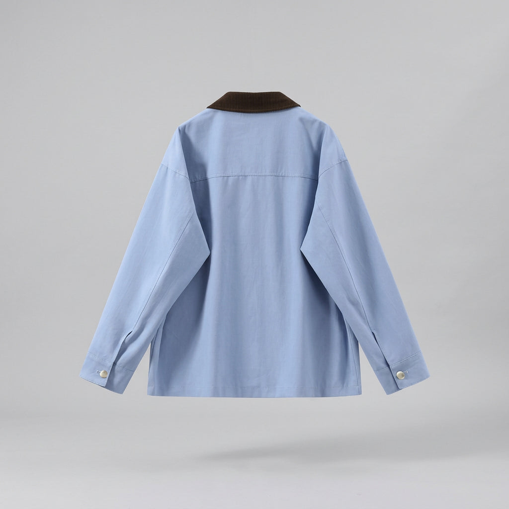 Multi-pocket blue utility jacket product photo 8