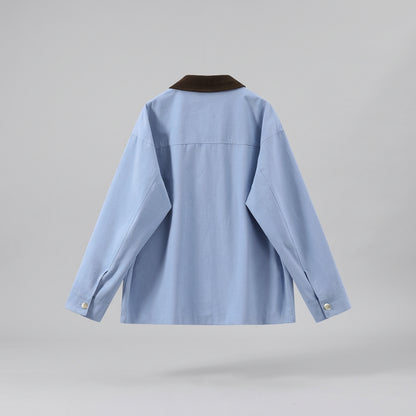 Multi-pocket blue utility jacket product photo 8
