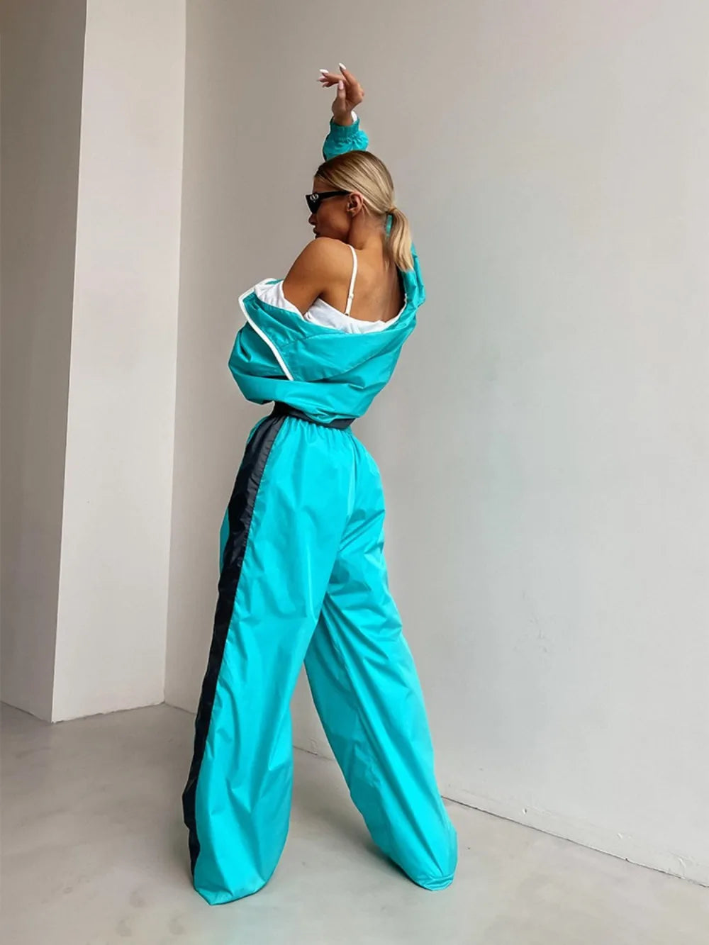 women's two piece set, women's matching set, color block two piece set, women's tracksuit, women's zip up jacket set, women's pants set, women's streetwear set, color block tracksuit women, women's casual two piece outfit, women's sporty set, women's matching pants outfit, women's jacket and pants set, zip up tracksuit women, straight leg pants set women, high waisted pants set, women's athleisure set, women's travel outfit set, airport outfit women, casual matching set women, streetwear outfit women, color
