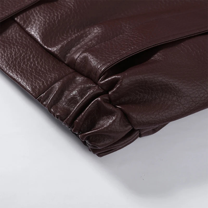 Close view of the jacket's collar and front closure