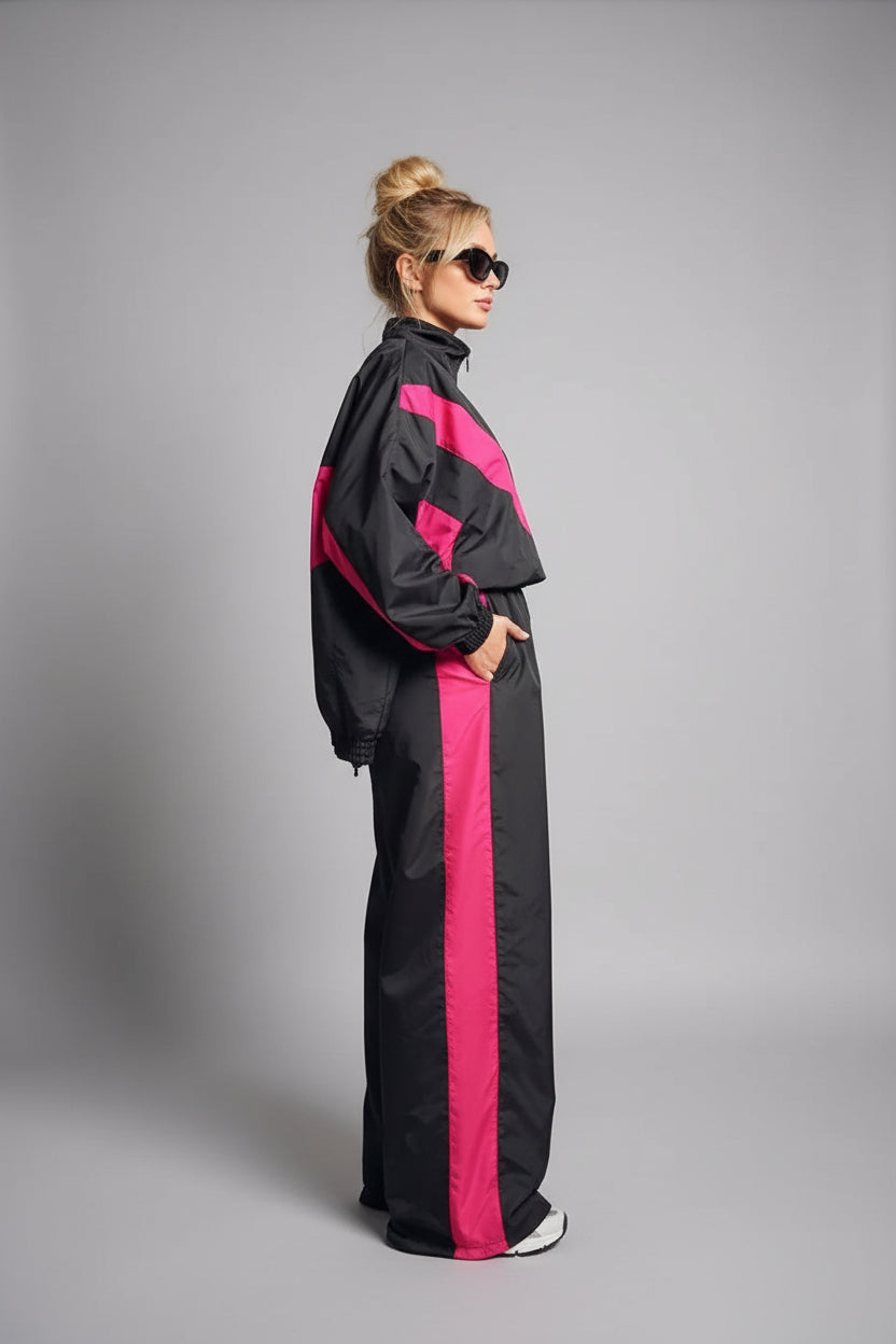 women's two piece set, women's matching set, color block two piece set, women's tracksuit, women's zip up jacket set, women's pants set, women's streetwear set, color block tracksuit women, women's casual two piece outfit, women's sporty set, women's matching pants outfit, women's jacket and pants set, zip up tracksuit women, straight leg pants set women, high waisted pants set, women's athleisure set, women's travel outfit set, airport outfit women, casual matching set women, streetwear outfit women, color