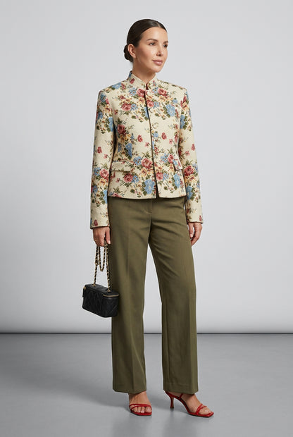 vintage floral jacket and skirt set product photo 16