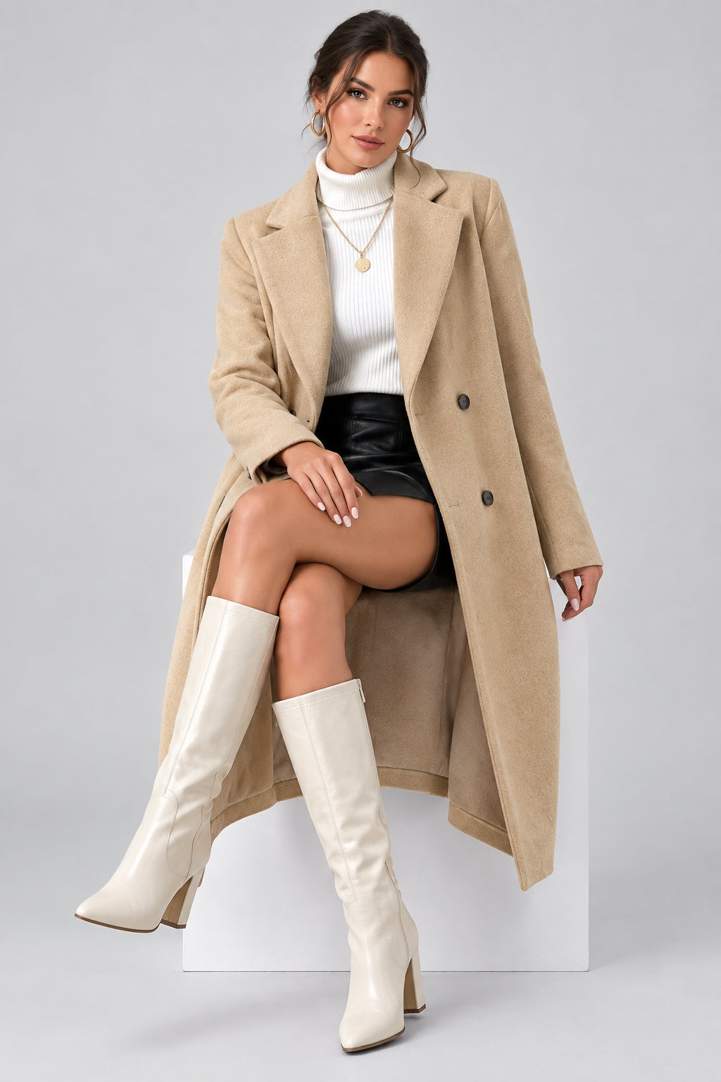women’s long coat, women’s double-breasted coat, women’s lapel coat, women’s autumn coat, women’s winter coat, longline women’s coat, classic women’s outerwear, tailored women’s coat, women’s commuter coat, women’s casual coat, women’s seasonal outerwear, women’s long sleeve coat, elegant women’s coat, women’s everyday outerwear, champagne coat for women