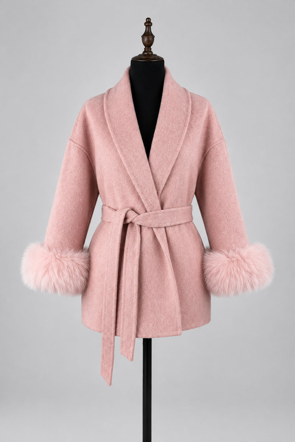 The Alessia fur-collar wool coat