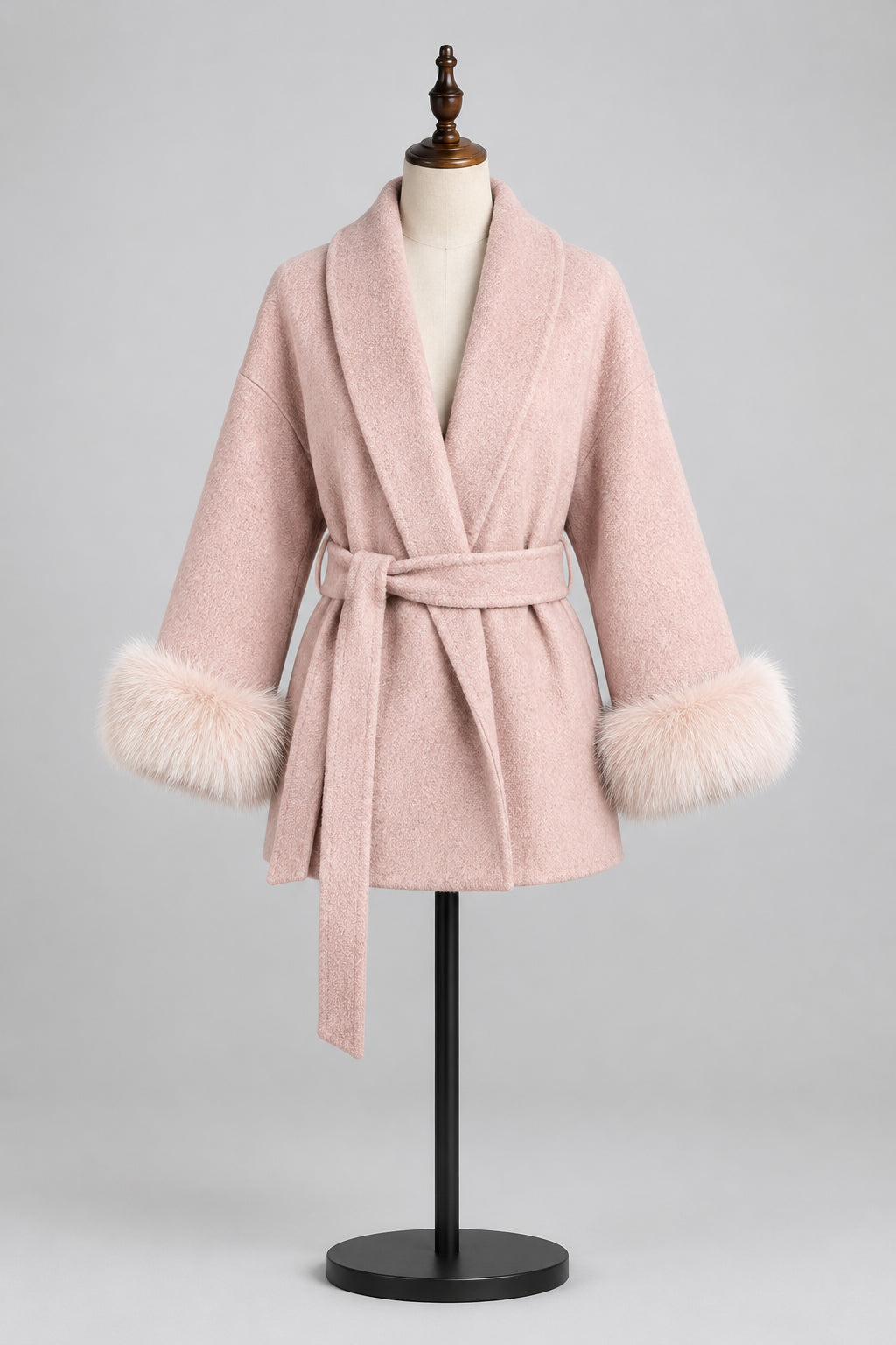 The Alessia fur-collar wool coat