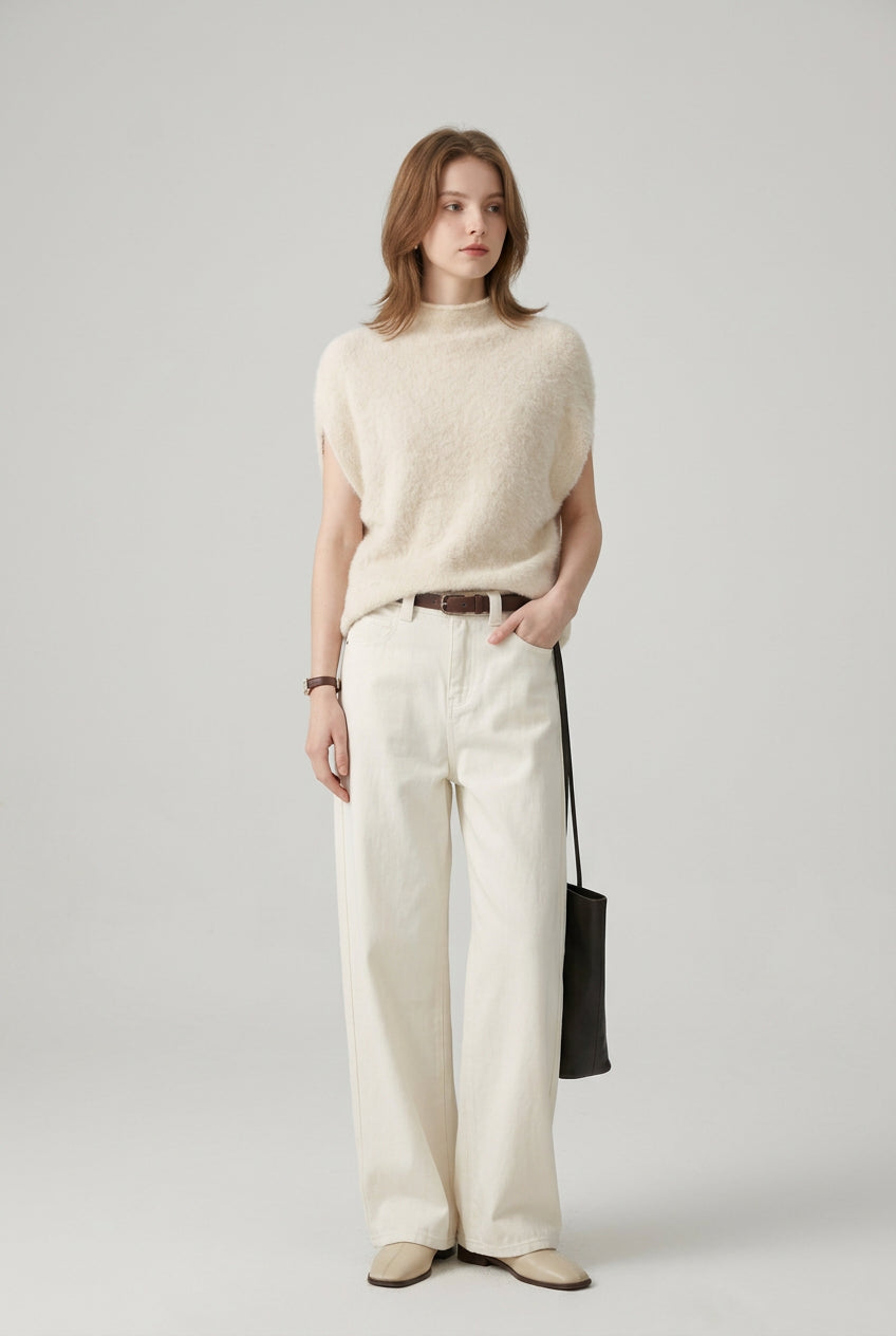 GoSobiShop women's turtleneck knit vest in a versatile layered look