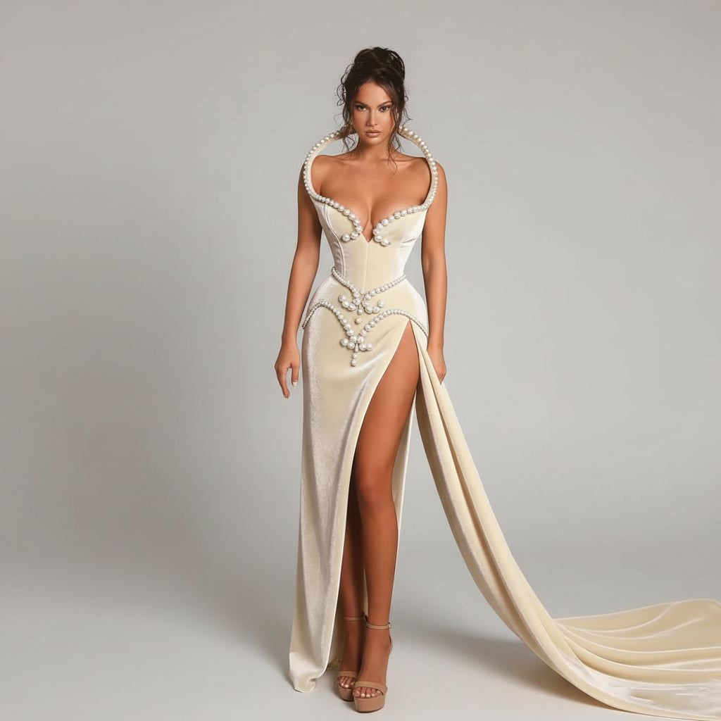 beaded velvet evening gown, velvet mermaid dress, mermaid formal gown, luxury evening dress, beaded prom dress, elegant prom gown, velvet prom dress, formal evening gown for women, plus size formal gown, plus size prom dress, beaded mermaid gown, trumpet evening dress, floor length formal dress, chapel train evening gown, luxury prom dress, black tie gown, formal wedding guest dress, gala evening gown, elegant mermaid dress, customized evening gown