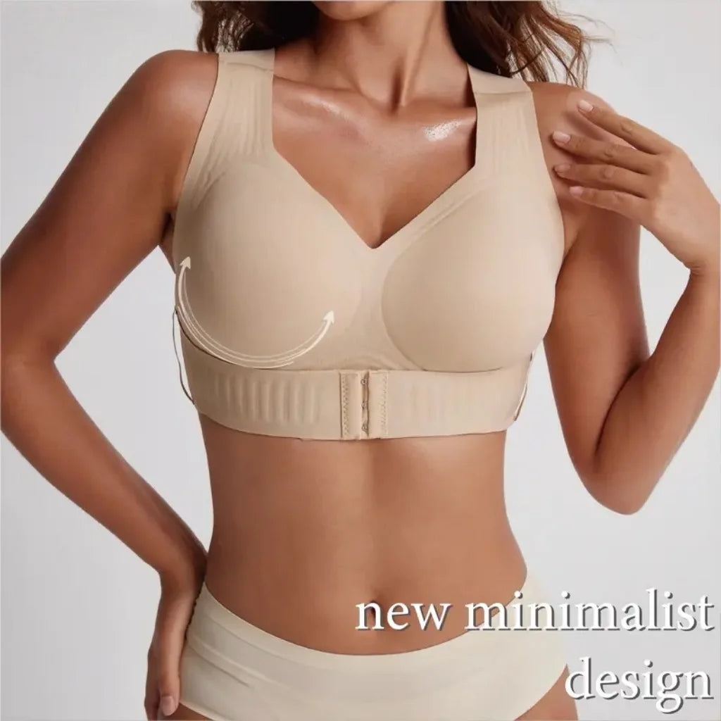 Seamless stretch support bra for women, leopard print