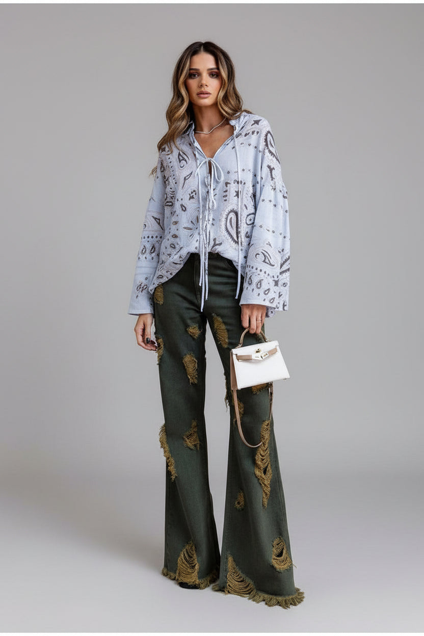 blue two piece set women
women's matching set
wide leg pants set
printed shirt and pants set
vacation outfit women
resort wear women
elegant two piece outfit
women's coordinated set
long sleeve matching set
blue resort outfit
chic vacation clothing
casual luxury outfit
women's travel outfit
summer two piece set
relaxed fit pants set
resort style clothing
sophisticated women's outfit
wide leg trouser set
women's spring outfit
fashionable matching set