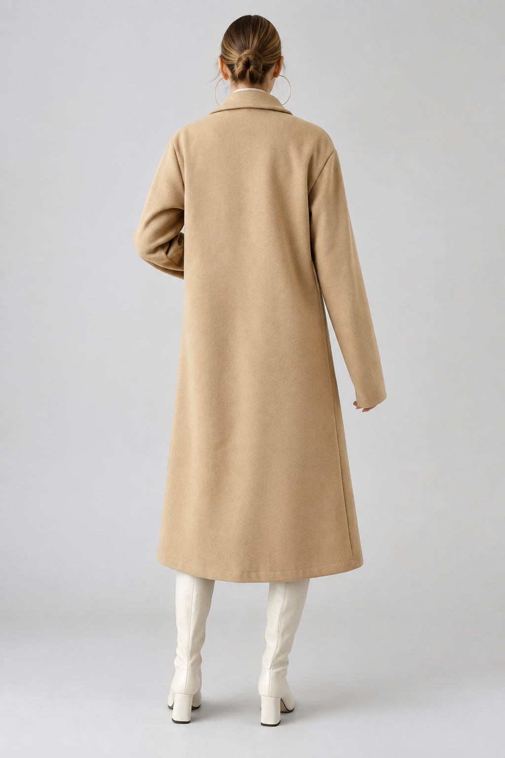 women’s long coat, women’s double-breasted coat, women’s lapel coat, women’s autumn coat, women’s winter coat, longline women’s coat, classic women’s outerwear, tailored women’s coat, women’s commuter coat, women’s casual coat, women’s seasonal outerwear, women’s long sleeve coat, elegant women’s coat, women’s everyday outerwear, champagne coat for women