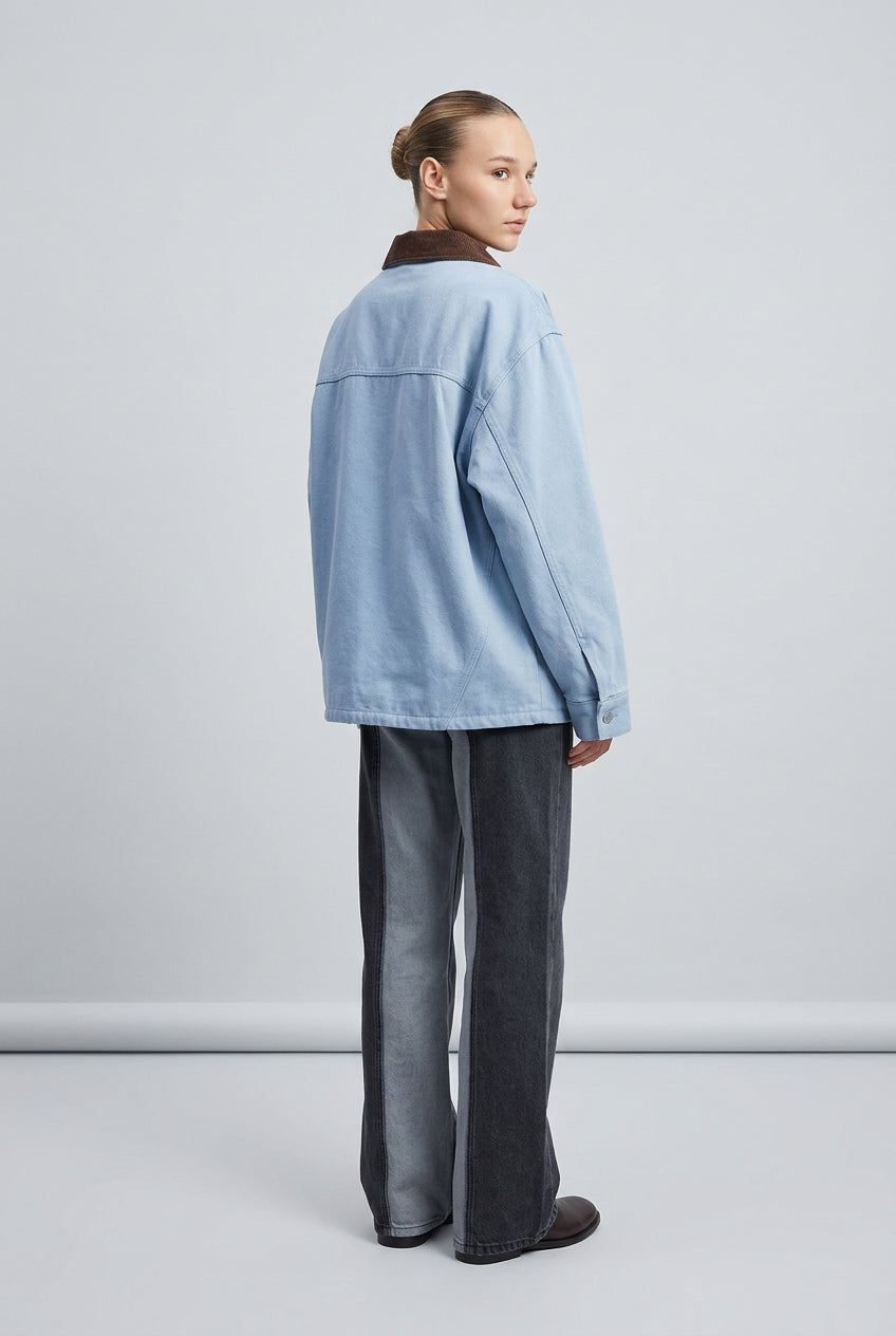 Multi-pocket blue utility jacket product photo 14