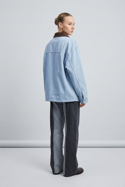 Multi-pocket blue utility jacket product photo 14