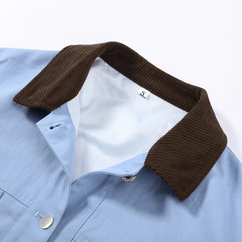 Multi-pocket blue utility jacket product photo 10