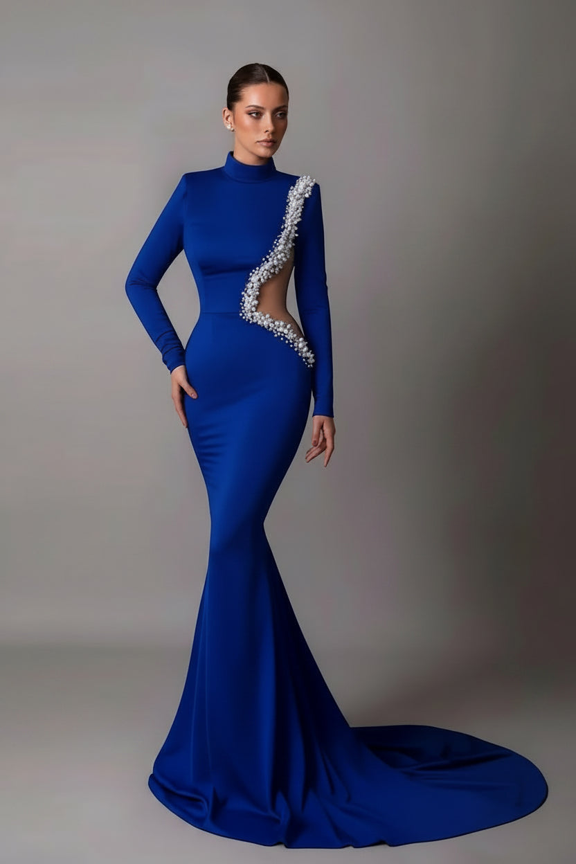 Beaded Mermaid Evening Gown