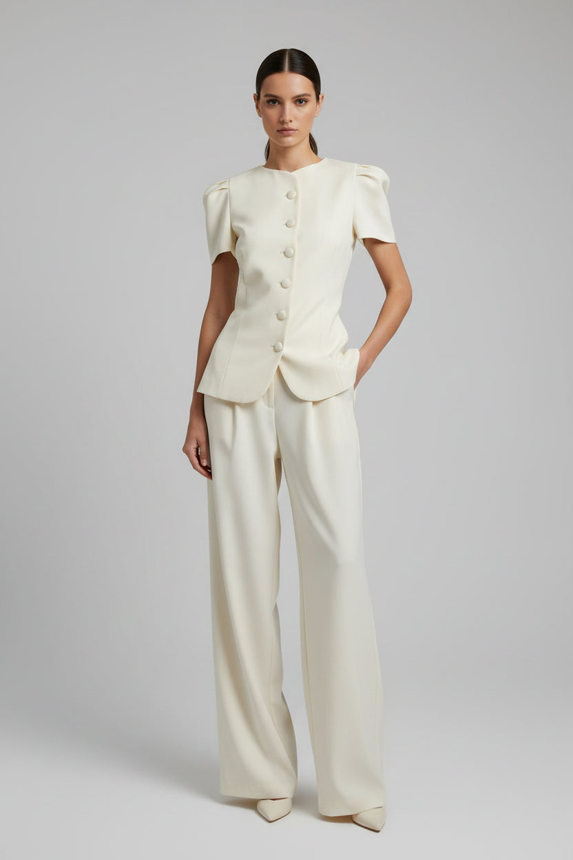 women's two piece set, women's matching set, women's top and pants set, two piece outfit for women, women's trouser set, women's summer set, short sleeve two piece set, high waist pants set, women's casual set, women's vacation outfit, women's brunch outfit, women's dinner outfit, women's resort wear, matching top and pants, women's coordinated outfit, elegant two piece outfit, women's fashion set, black two piece set, blue two piece set, yellow two piece set