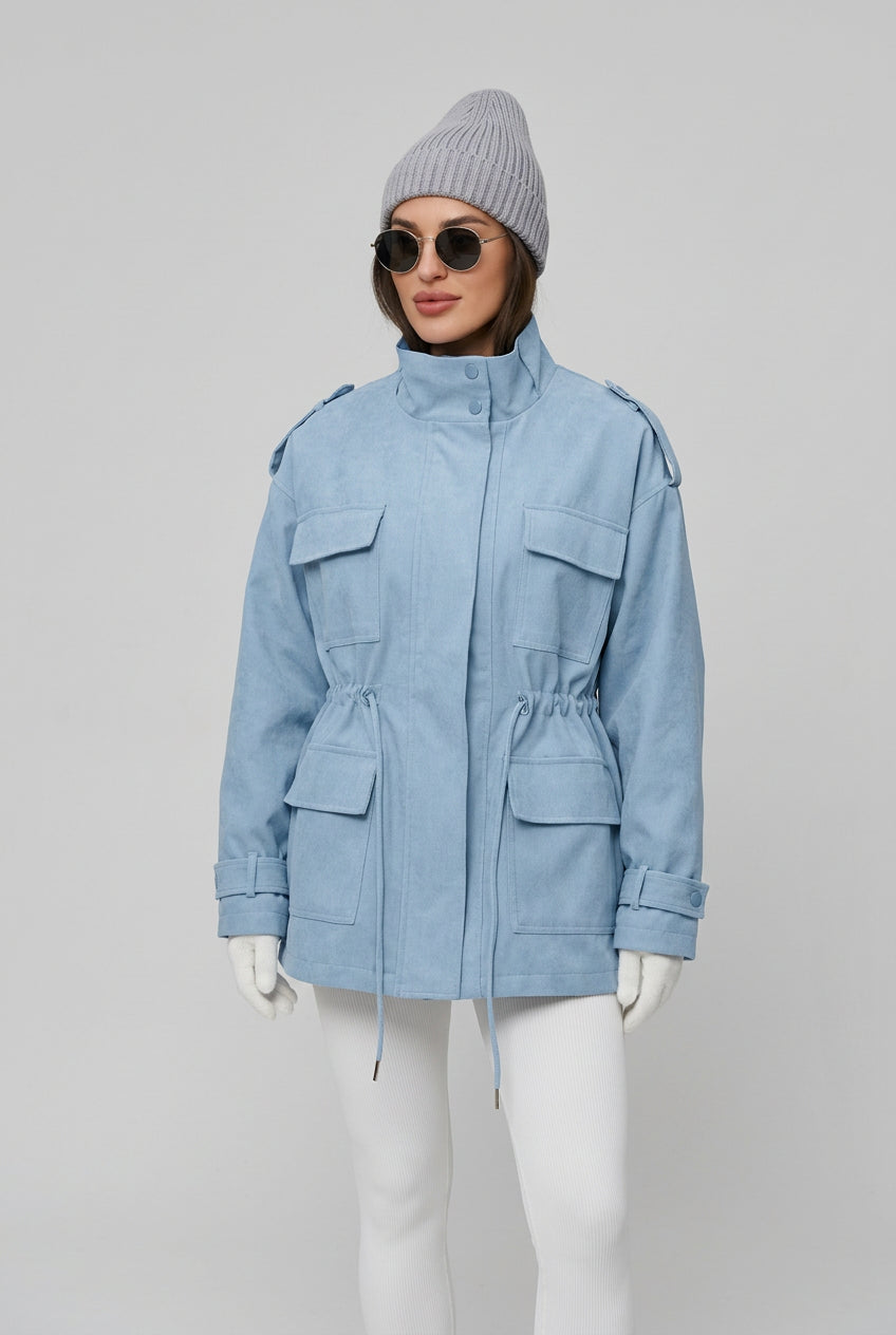 Multi-pocket blue utility jacket product photo 18