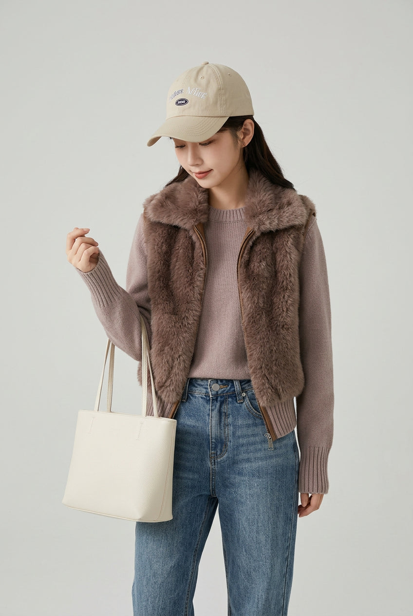 Marlowe faux fur jacket with full-length sleeves