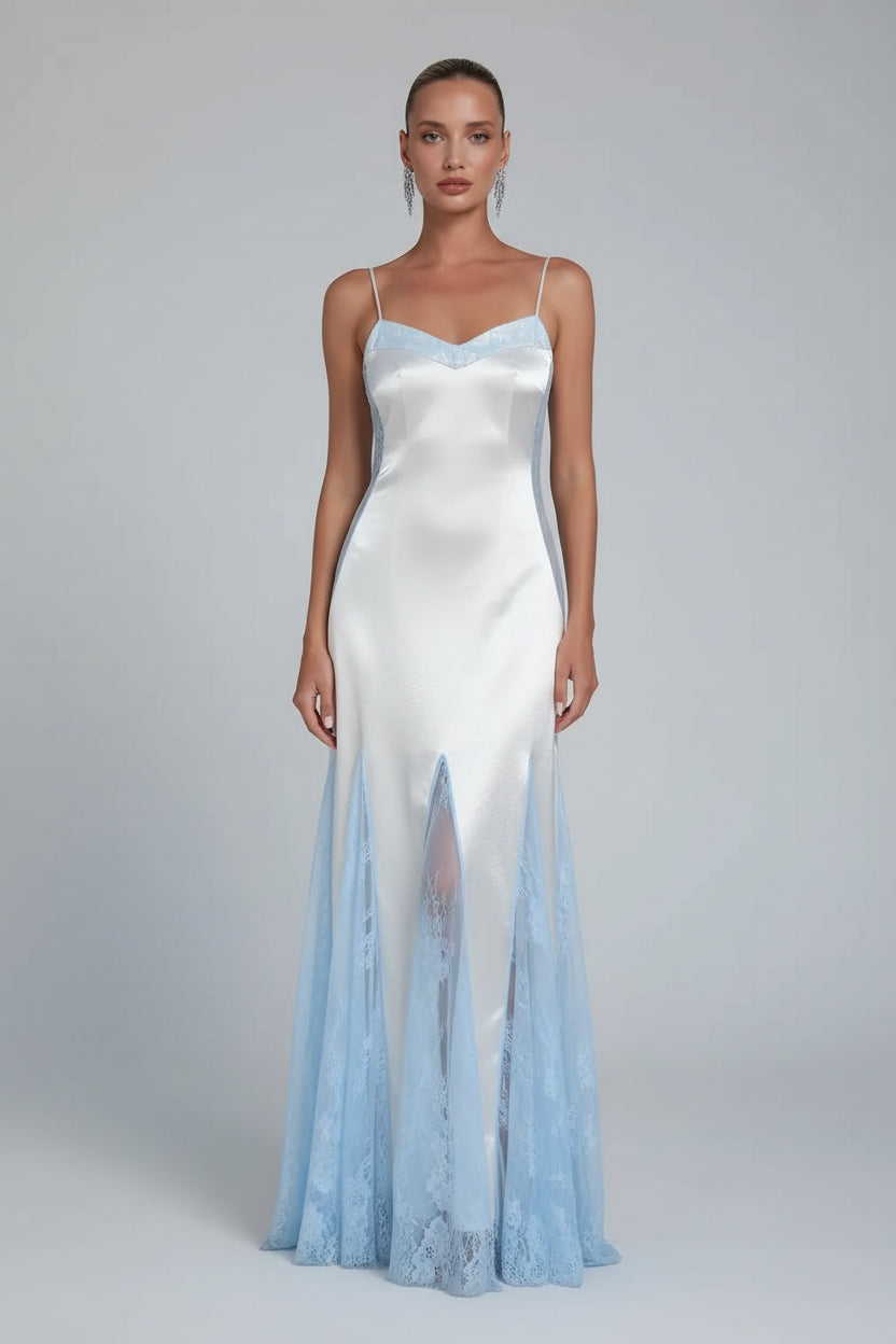 satin maxi dress women, satin patchwork maxi dress, elegant maxi dress women, color block maxi dress, V neck maxi dress, fit and flare maxi dress, sleeveless maxi dress women, long evening dress women, elegant evening dress, wedding guest maxi dress, formal dress women, date night maxi dress, party maxi dress women, sophisticated women's dresses, occasion dresses women, black maxi dress women, blue maxi dress women, fall evening dress, luxury occasion dress, women's formal fashion