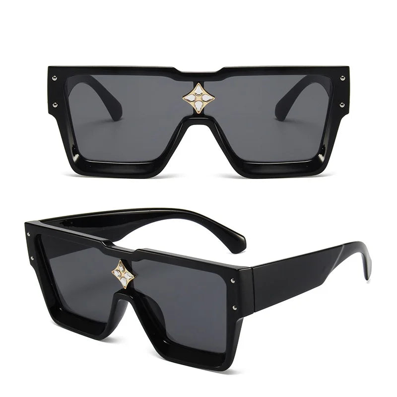 Cyclone-Style Oversized Square Sunglasses | Chunky Frame Luxury-Inspired UV400 Shades